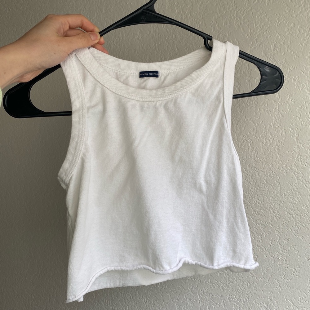 COPY - Brandy Melville white crop tank top